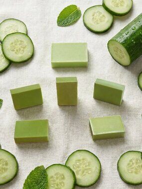 Cucumber Heritage Block Hand Poured Goat Milk Soap Bar